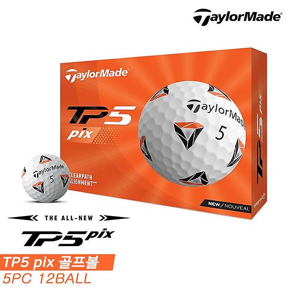 [테일러메이드/TP5x pix 골프볼] [테일러메이드코리아정품]2021 테일러메이드 TP5 pix 골프볼/골프공[남여공용][5피스 12알][화이...
