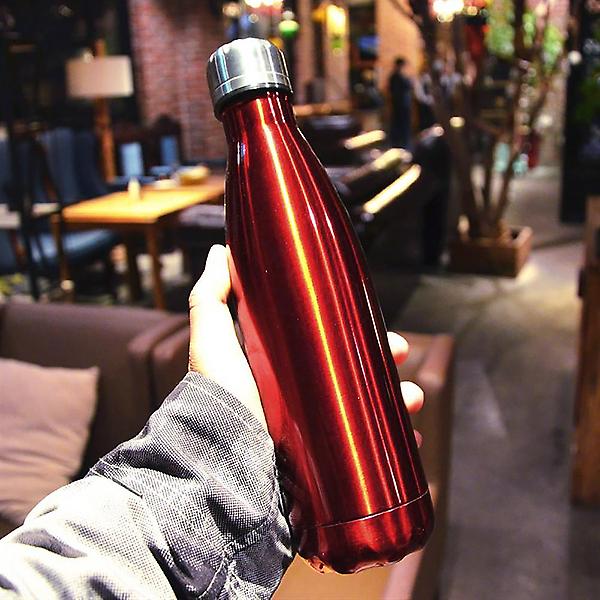 [도매토피아/500ml 스텔라 진공 보온] 500ml 스텔라 진공 보온병(레드)/보온보냉 스텐보온병