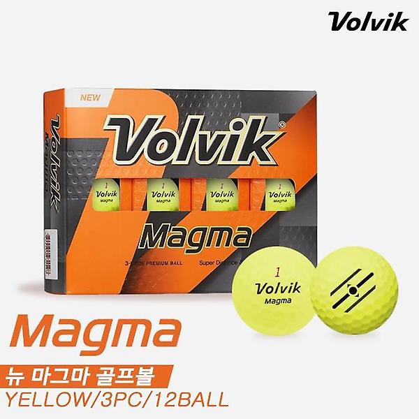 [볼빅/볼빅 뉴 마그마] [볼빅정품]2021 볼빅 뉴 마그마(NEW MAGMA) 골프볼/골프공[옐로우][3피스/12알][남여공용]