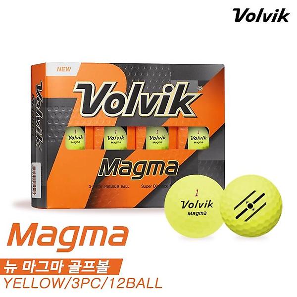 [볼빅/볼빅 뉴 마그마] [볼빅정품]2021 볼빅 뉴 마그마(NEW MAGMA) 골프볼/골프공[옐로우][3피스/12알][남여공용]