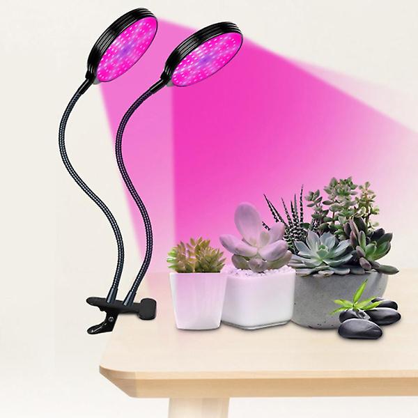 [도매토피아/쑥쑥 광합성 LED 식물등(] 쑥쑥 광합성 LED 식물등(2헤드) 화분조명 식물전구