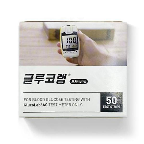 [GlucoLAB /OPMDK001] 글루코랩 혈당 시험지 50매 스트립 당뇨측정 검사지
