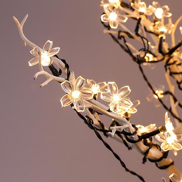 [도매토피아/TREE-00001] 포스원 LED 20구 태양광 플라워 전구 웜색 옥상조명