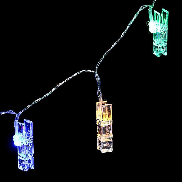  20구 LED 클립 집게 전구(3M) (컬러) (점멸) 줄조명