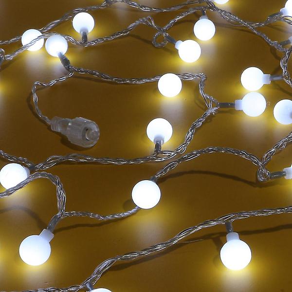 [도매토피아/TREE-00001] 오스타 LED 50구 투명선 앵두전구 구슬 야외 조명