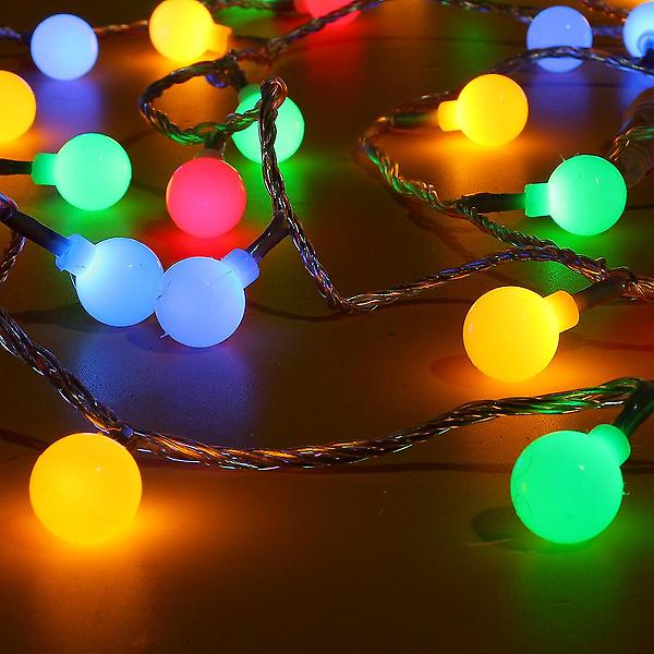 [도매토피아/TREE-00001] 오스타 LED 50구 투명선 앵두전구 컬러 구슬 파티