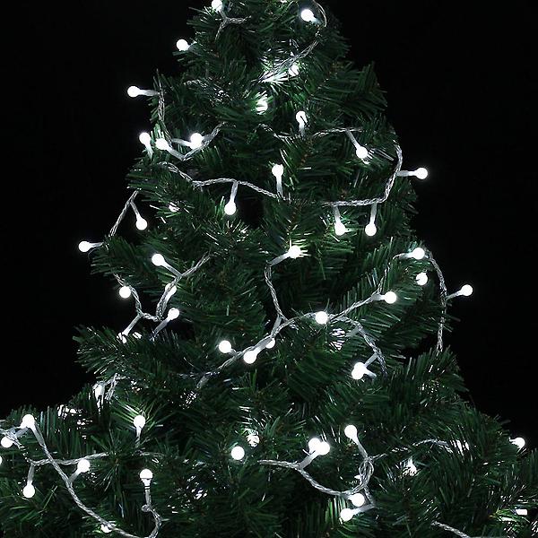 [도매토피아/TREE-00001] 오스타 LED 100구 투명선 앵두전구 백색 야외 라이트