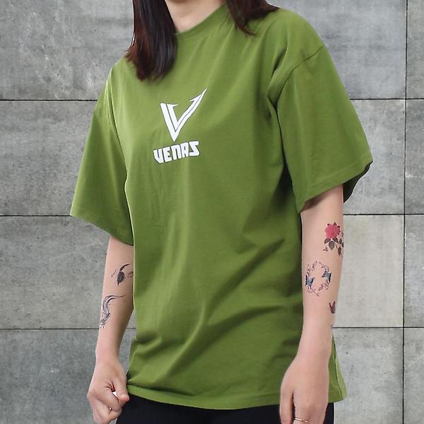 [싸파/베나스 프론트 포인트 반팔 ] 베나스 프론트 포인트 반팔 티셔츠 카키 XL 루즈핏