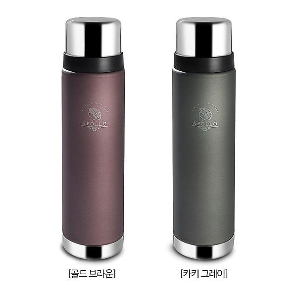  아폴로 스텐 진공 보온병 800ml 카키그레이 (EL1543)