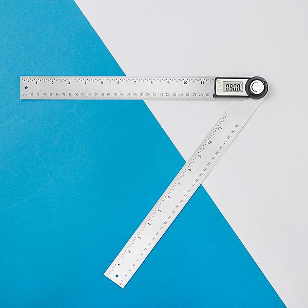  360도+30cm 디지털 각도기 산업용 스틸자 각도측정기