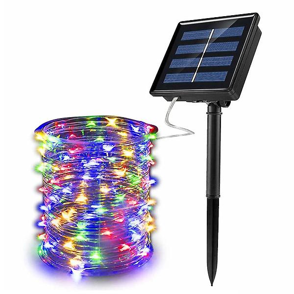 [도매토피아/태양광 LED 200구 와이] 태양광 LED 200구 와이어 전구(22m)(컬러믹스)조경등