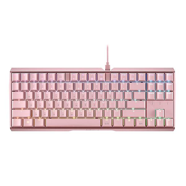  체리 MX 3.0S TKL RGB 기계식 키보드 핑크 적축