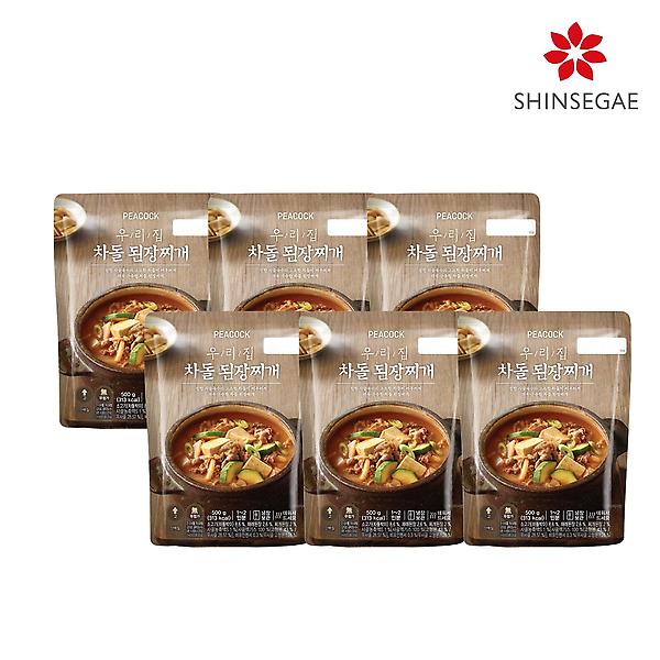  [피코크] 우리집 차돌된장찌개 500g x 6팩