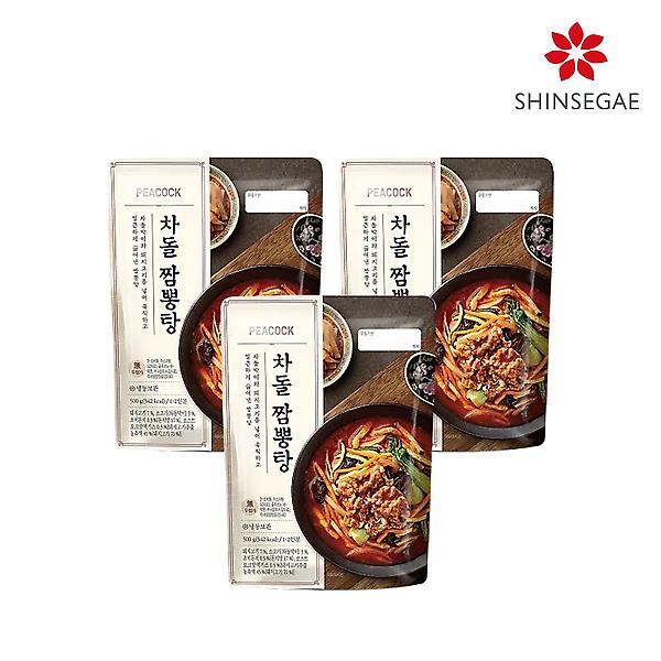  [피코크] 차돌 짬뽕탕 500g x 3팩