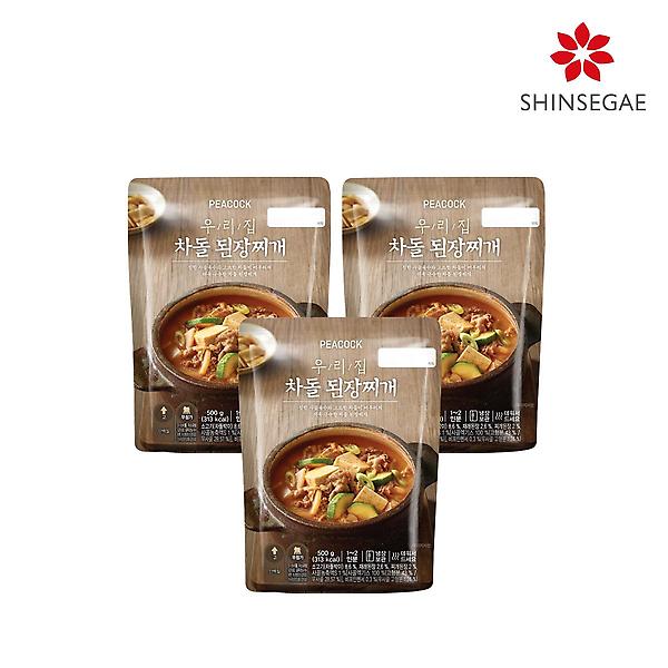  [피코크] 우리집 차돌된장찌개 500g x 3팩