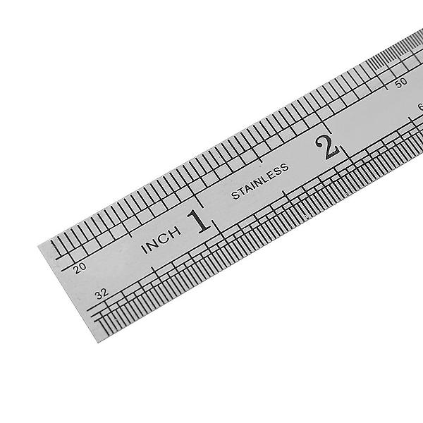  양면 눈금 스틸자 재단 제도용 스텐 컷팅자 15cm