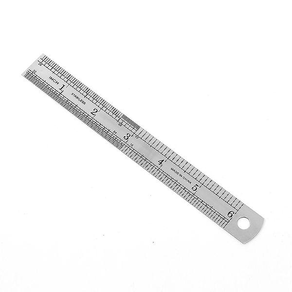  양면 눈금 스틸자 재단 제도용 스텐 컷팅자 15cm