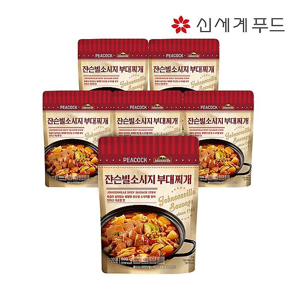  [피코크] 쟌슨빌 소시지 부대찌개 500g x 6팩