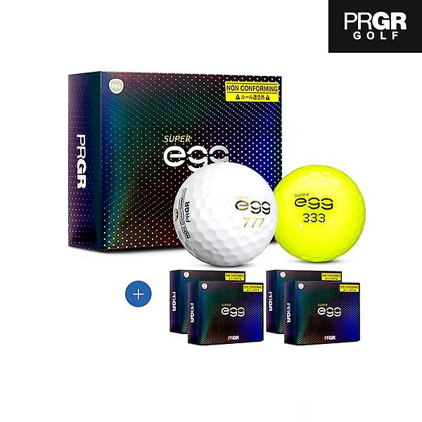 [PRGR/GOLF0001] [5더즌][프로기아코리아정품]2024 PRGR 슈퍼 에그 고반발 비거리 골프볼 비거리용 골프공 [2피스 60알]