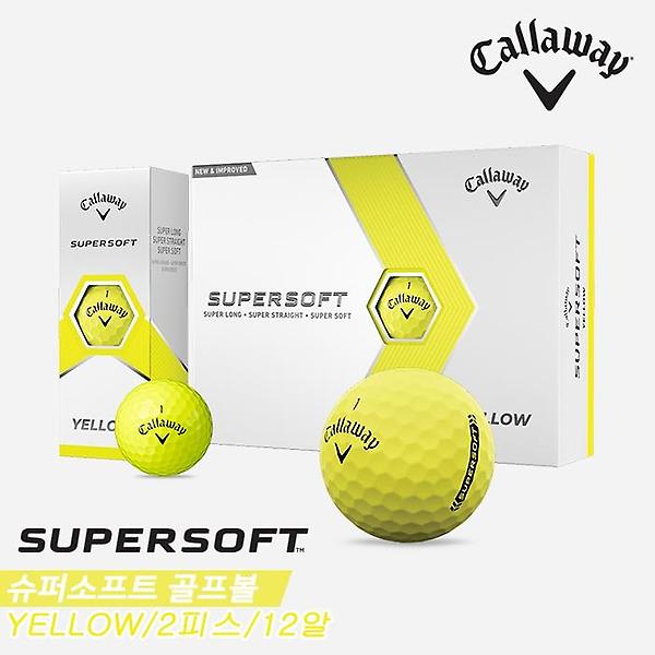 [캘러웨이/HTR-00001] [캘러웨이코리아정품]2023 캘러웨이 슈퍼소프트(SUPERSOFT) 골프볼[2피스/12알][옐로우]
