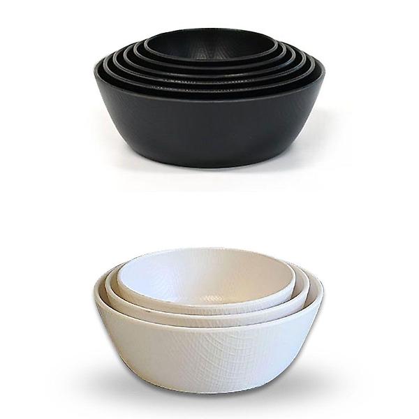  멜라민 한정식 대접 비빔밥 그릇 17.3x6.1cm 4호 블랙