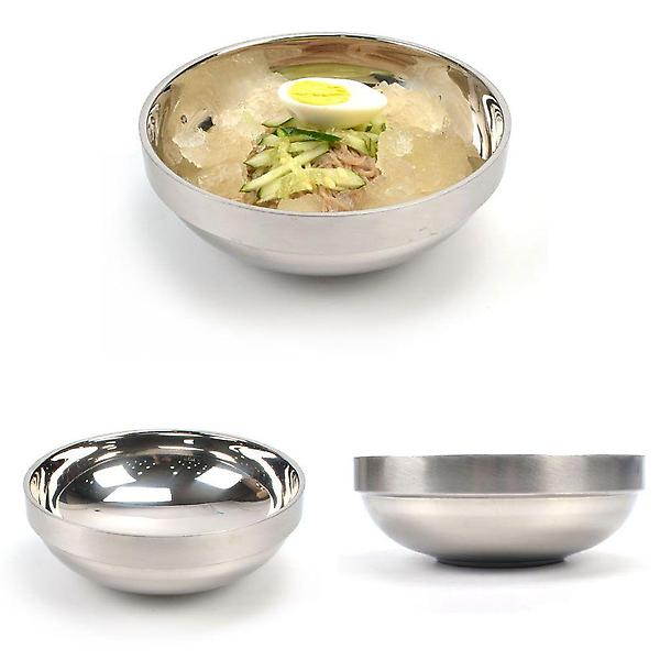  이중 스텐 비빔밥 냉면 그릇 냉면기 19.3x6.8cm 20호