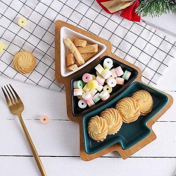  온나 크리스마스 트리 나눔접시 간식 트레이