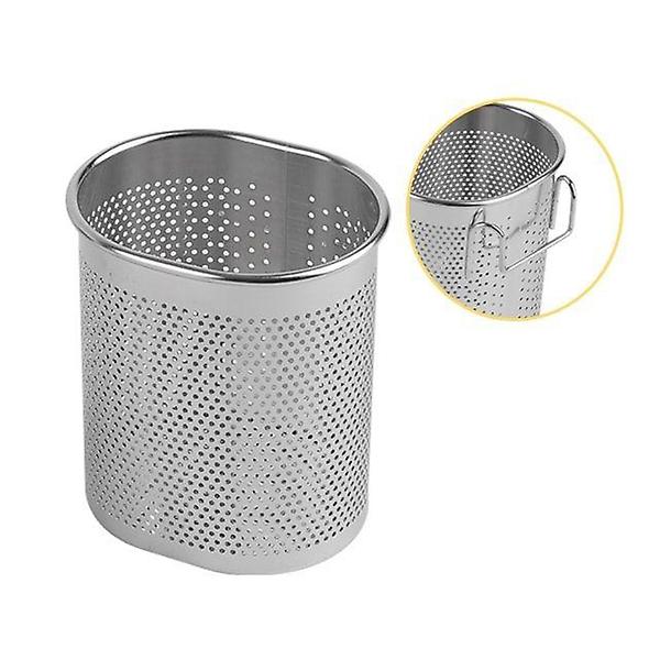  스텐 타원형 타공 수저통-중 걸이가능 물빠짐