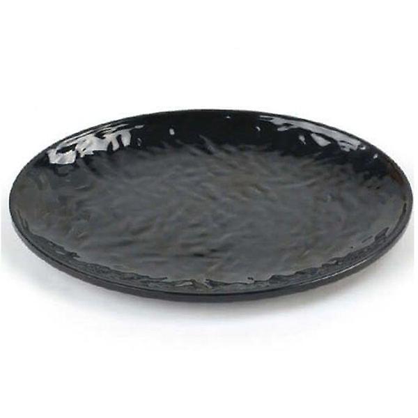  멜라민 그릇 반찬 접시 식기 찬기 타원 흑색 31.5cm