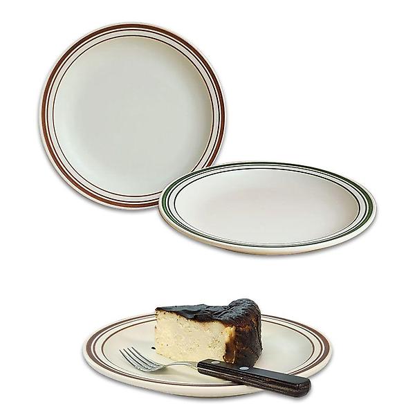  멜라민 브런치 케이크 디저트 접시 20.2cm 7호 브라운