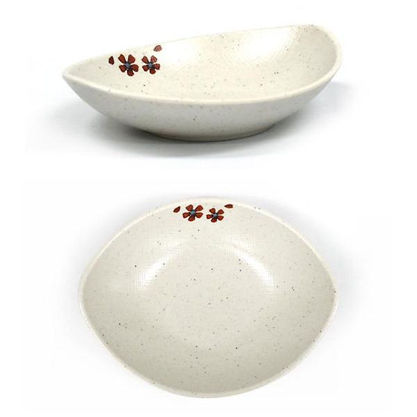  멜라민 한정식 반찬그릇 샐러드 접시 22.4x17.7cm 6호