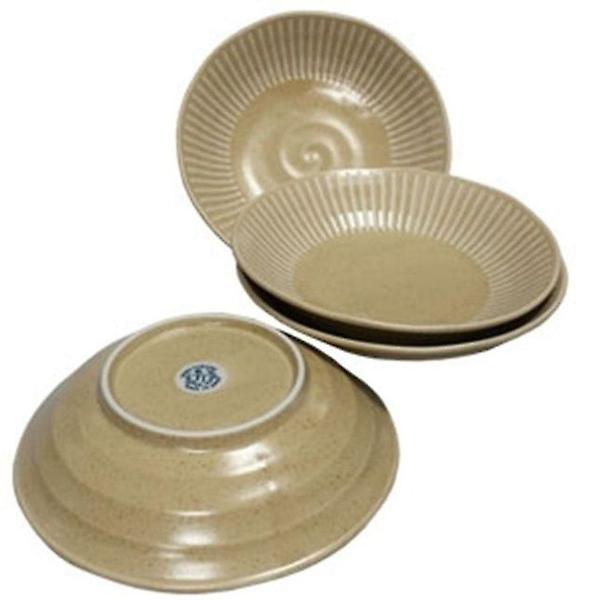  아리따 원형 접시 그릇 찬기 쿠프 노랑 20.5cm 4p