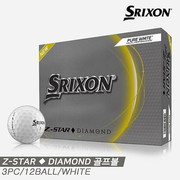[스릭슨/HTR-00001] [던롭정품]2023 스릭슨 Z-스타 다이아몬드(Z-STAR DIAMOND) 골프볼/골프공[3피스/12알][화이트]