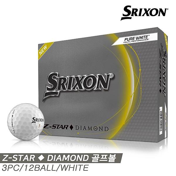 [스릭슨/HTR-00001] [던롭정품]2023 스릭슨 Z-스타 다이아몬드(Z-STAR DIAMOND) 골프볼/골프공[3피스/12알][화이트]