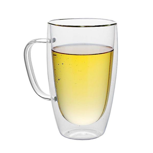  투명 내열 이중 유리잔 유리컵 카페잔 커피잔 450ml