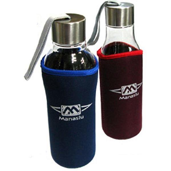  마나슬루 템블러 물병 물통 보틀 투명 레드 650ml