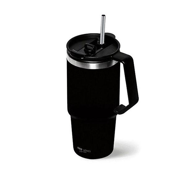  네오홈즈 손잡이 텀블러 스텐 보온병 보틀 블랙 750ml