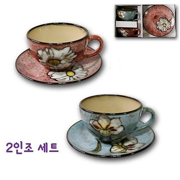  부부 커피잔 2인조 세트 핸드페인팅 박스포장