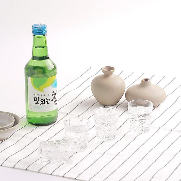  특이한 귀여운 특이한 유리 소주잔 술잔 4P