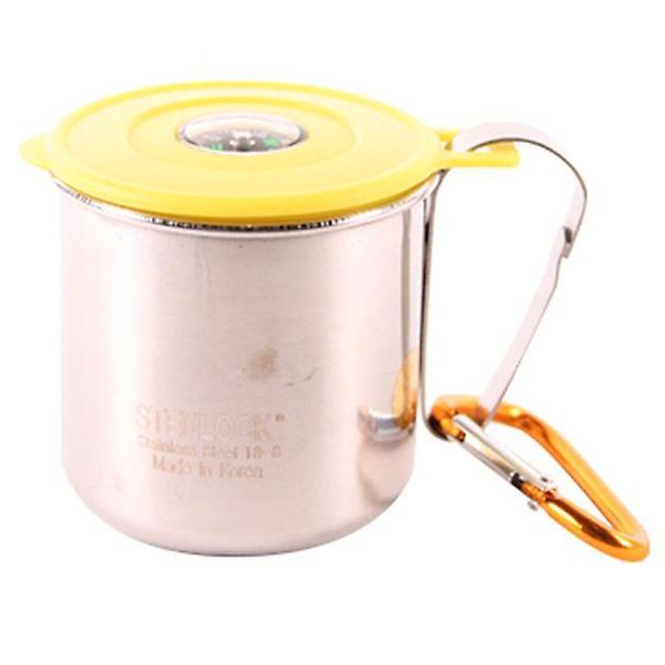  (set)나침반스텐등산컵1호(색상램덤)6x6cm 4개