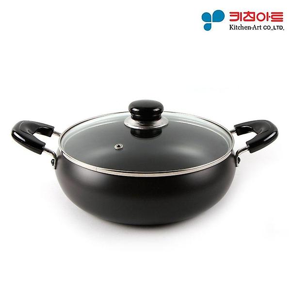  키친아트 쥬노 블랙 경질냄비 전골 26cm 국냄비 찌개