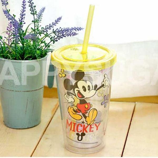 미키 빨대컵 유아 컵 빨대 텀블러 아이스컵 480ml
