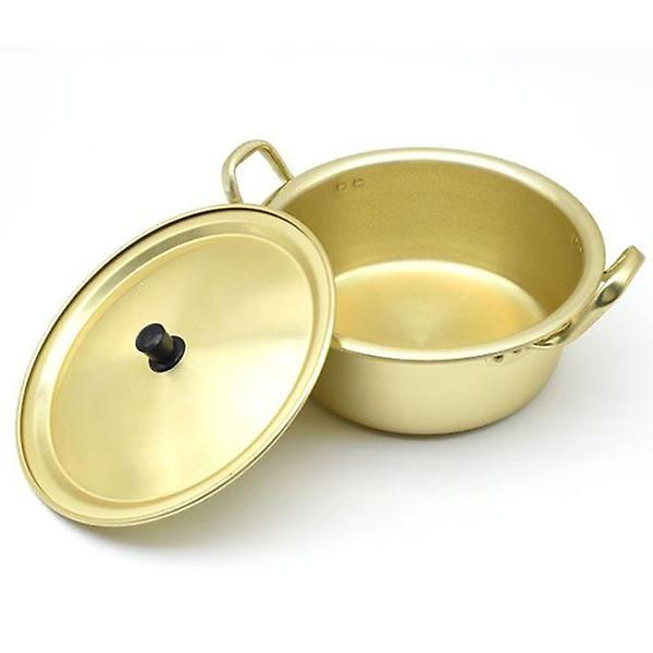 레트로 양은 냄비 찌게 라면 노란 양수 냄비 26cm