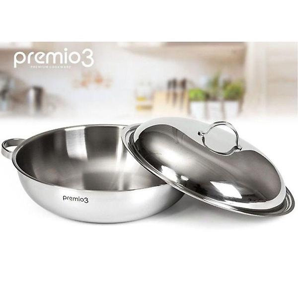  키친아트 인덕션 전골 냄비 샤브샤브 스텐 냄비 28cm