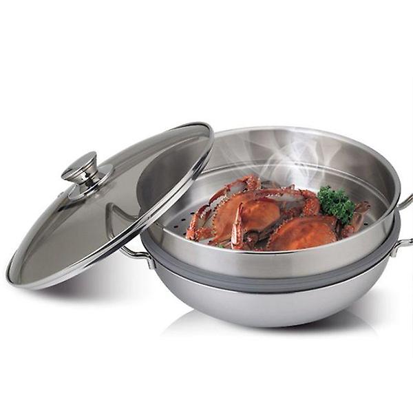  키친아트 찜냄비 찜솥 스텐 찜통 찜기 3중 2단 33cm