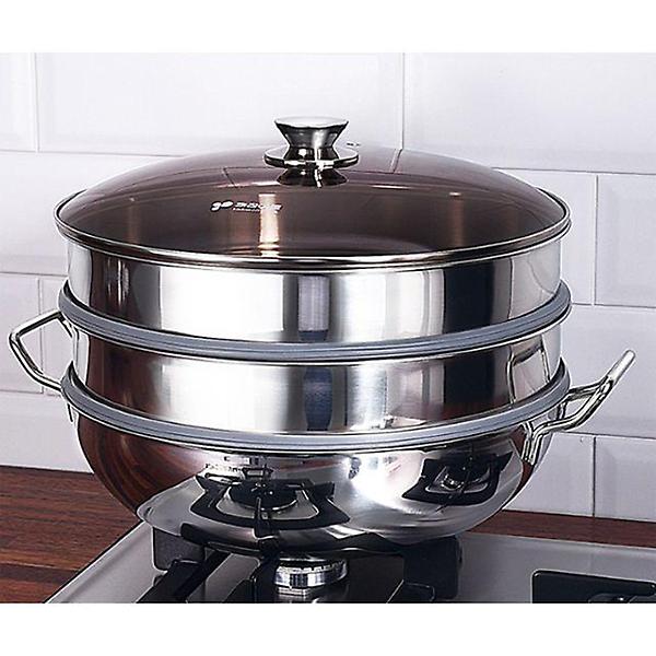  키친아트 찜냄비 찜솥 찜통 채반 찜기 3중 3단 33cm