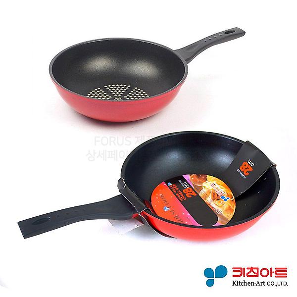  키친아트 하우스쿡 칼라 궁중팬 28cm 웍 볶음팬 중식
