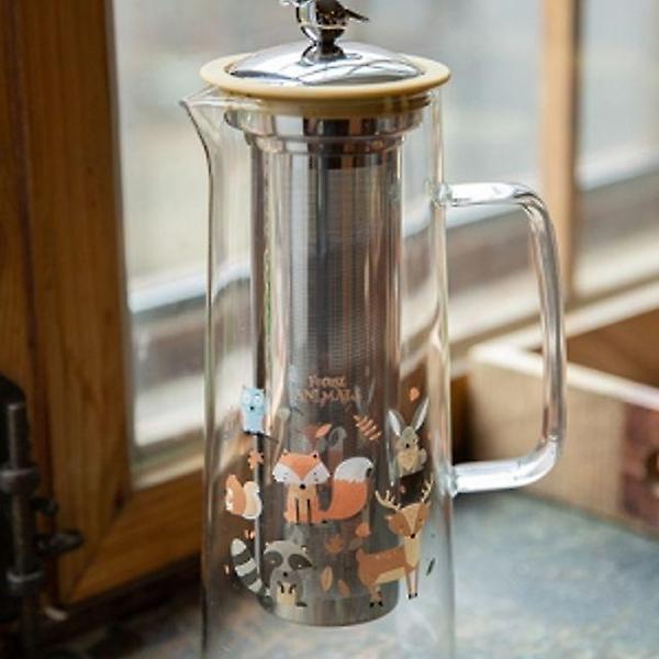  숲속가족 차우림 유리 티포트 주전자 1400ml 허브