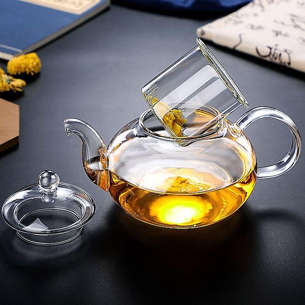  클래식 내열 유리 찻주전자 티폿 차우림 티팟 1.5L