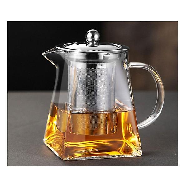  사각 유리주전자 내열 스텐거름망 티포트 550ml 티팟